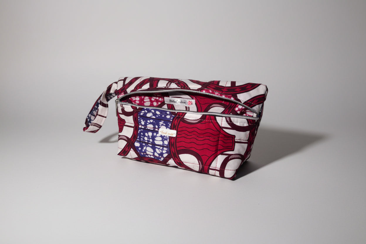 Grande trousse de toilette en coton wax.
