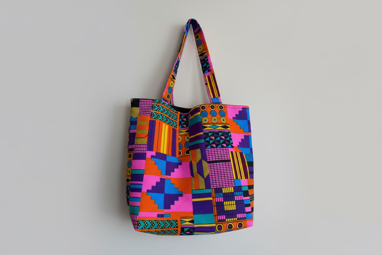 Sac Cabas coloré et son portefeuille