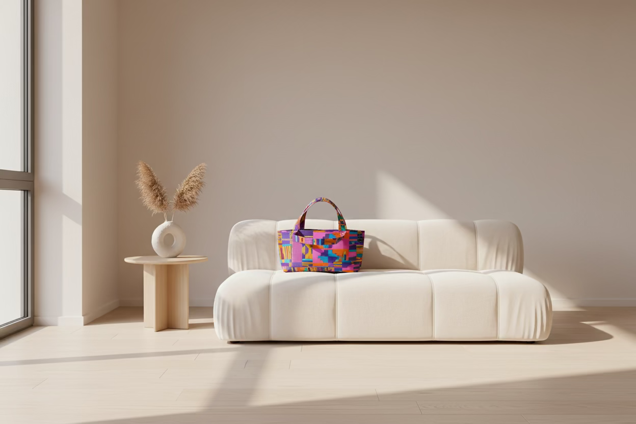 Sac Cabas coloré et son portefeuille