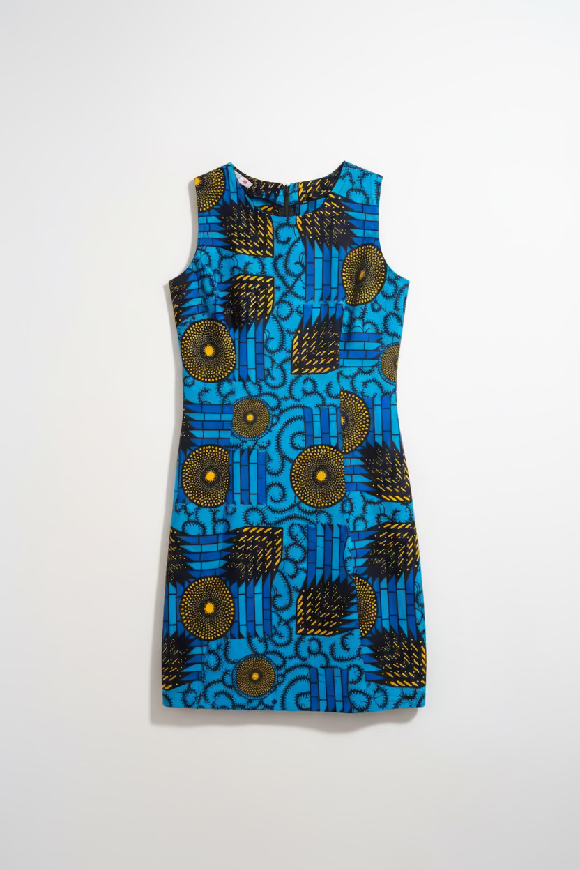 Robe Wax Bleue – Élégante