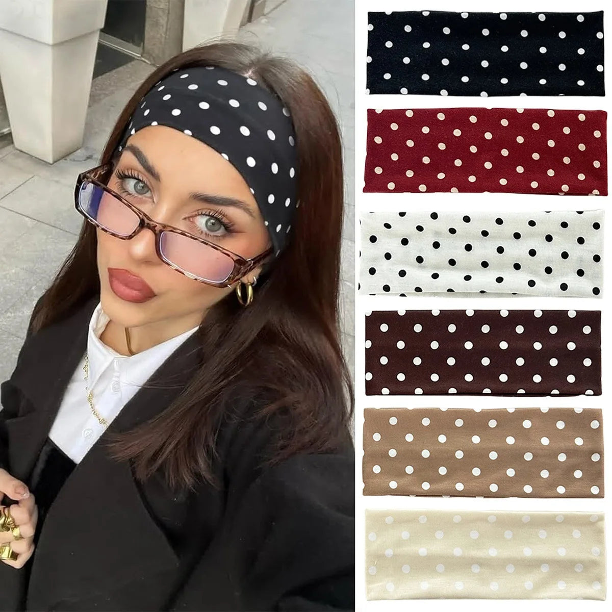 Bandeau chic à pois